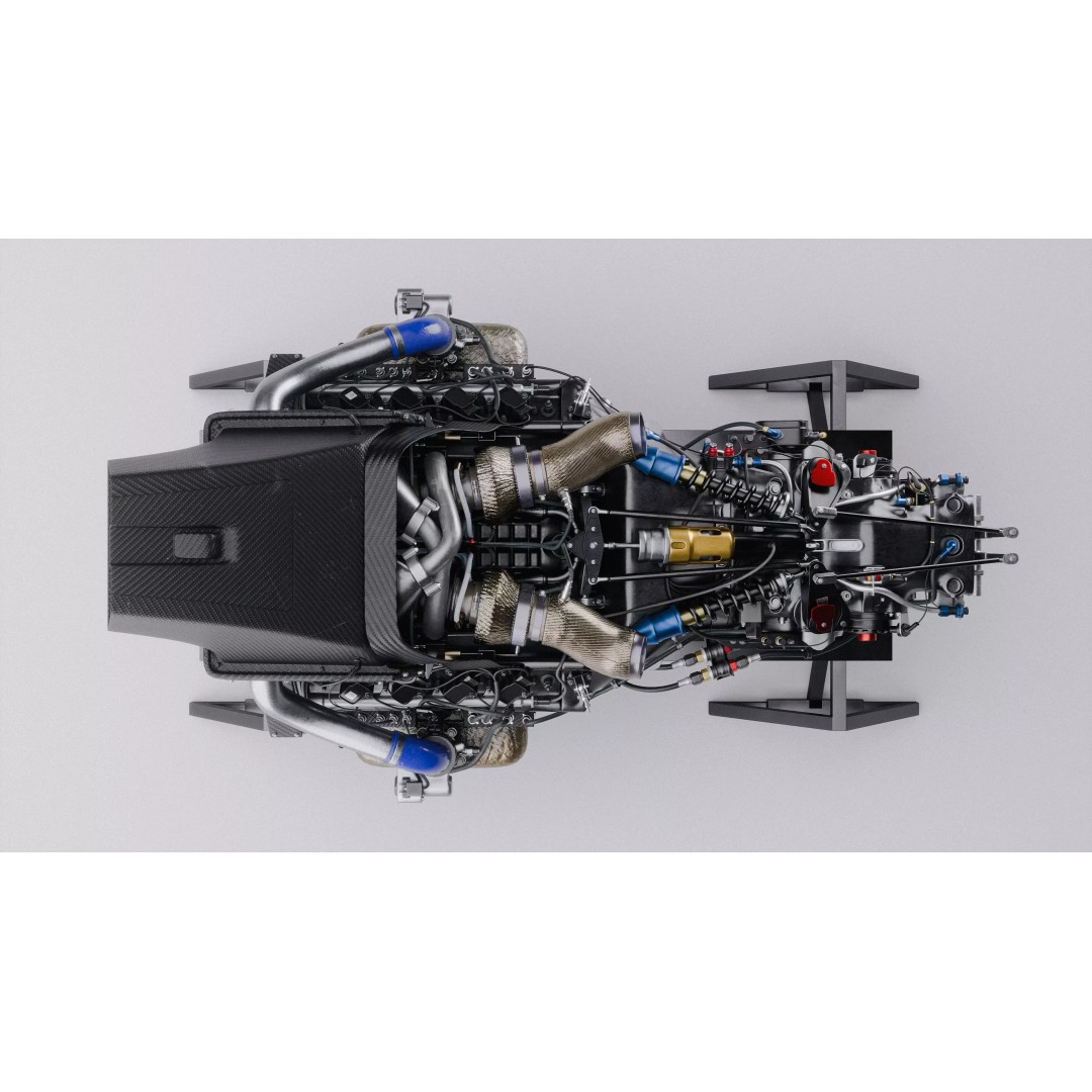 Twin Turbo Hybrid V8 Engine 3D Model – High Detail PBR Asset, FBX - View 5