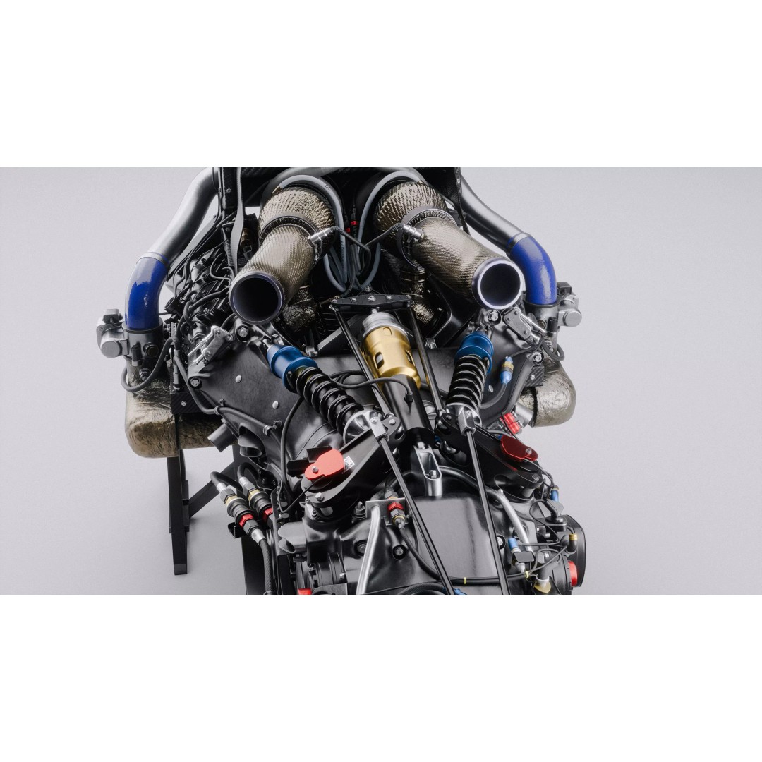 Twin Turbo Hybrid V8 Engine 3D Model – High Detail PBR Asset, FBX - View 9