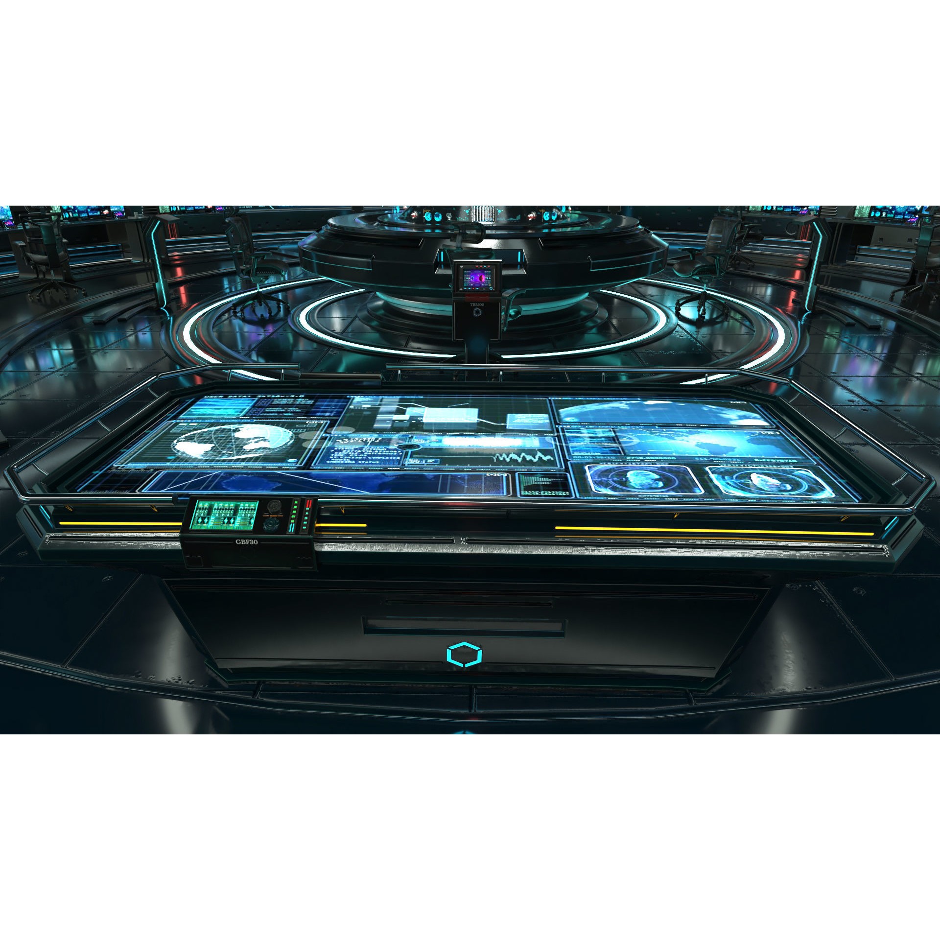 Sci Fi Interior Station - PBR Game-Ready 3D Model - View 10