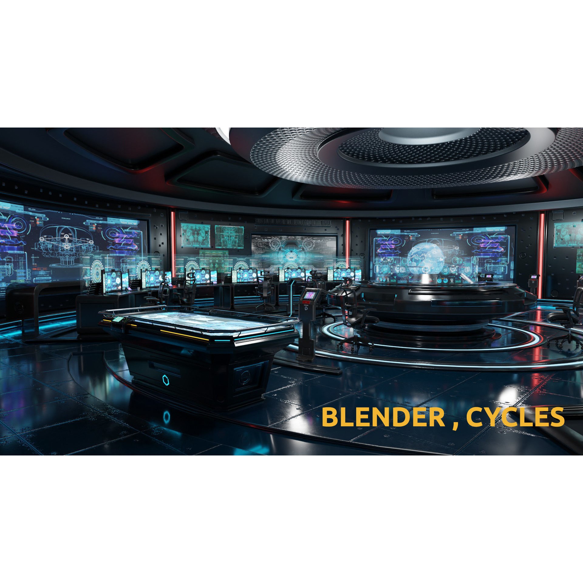 Sci Fi Interior Station - PBR Game-Ready 3D Model - View 13