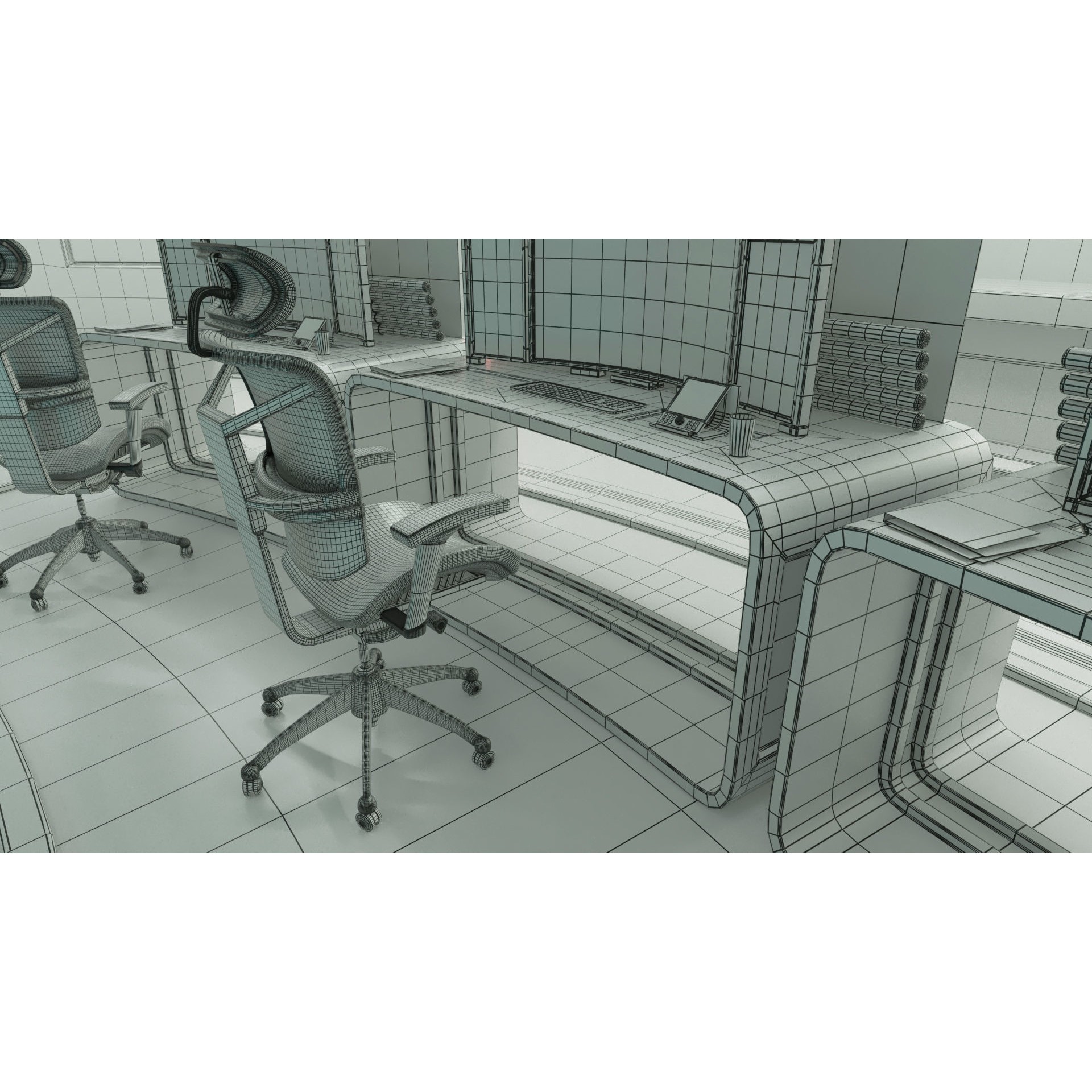 Sci Fi Interior Station - PBR Game-Ready 3D Model - View 15