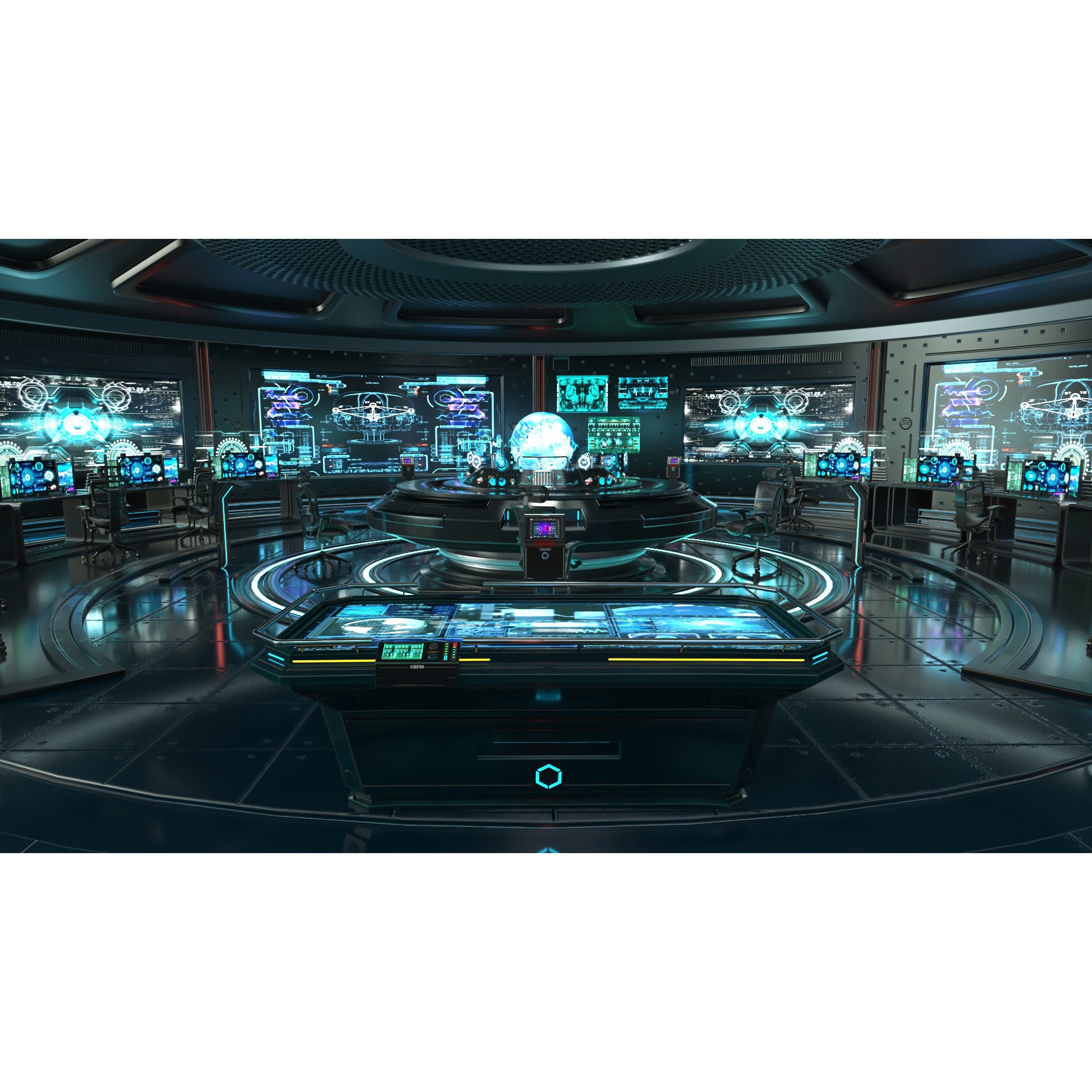 Sci Fi Interior Station - PBR Game-Ready 3D Model - View 5