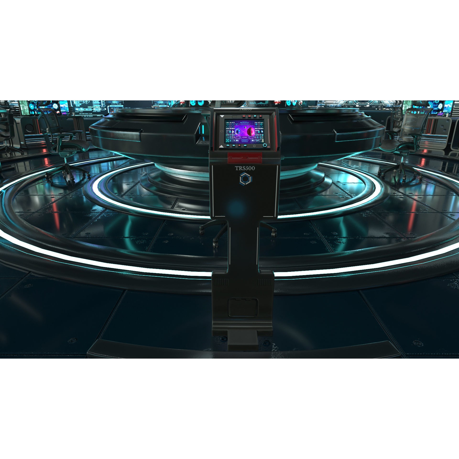 Sci Fi Interior Station - PBR Game-Ready 3D Model - View 6