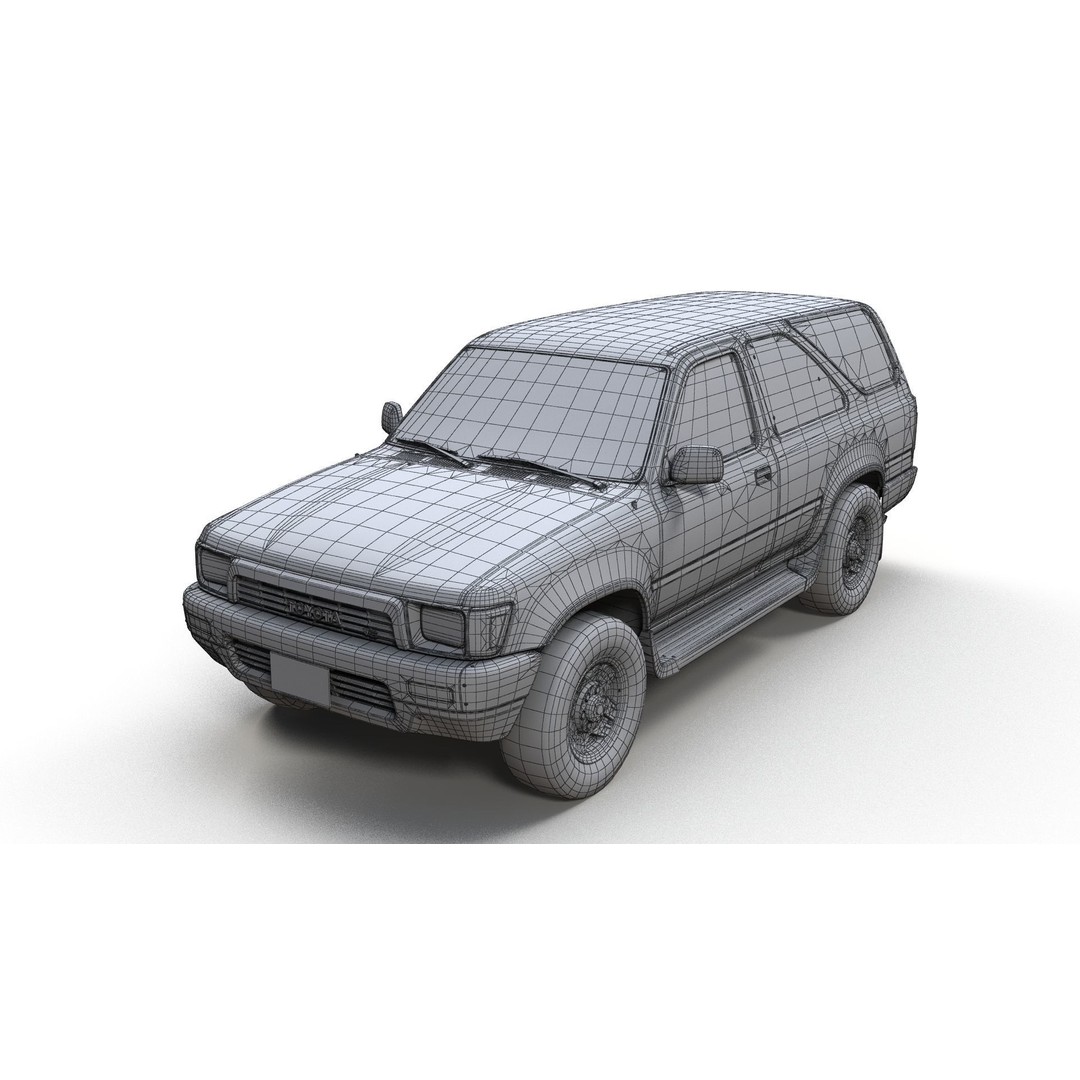 Toyota 4Runner 3D Model – Low Poly Game Ready SUV, FBX, OBJ - View 11