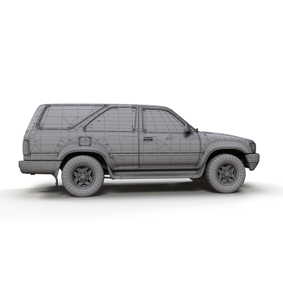 Toyota 4Runner 3D Model – Low Poly Game Ready SUV, FBX, OBJ - View 13