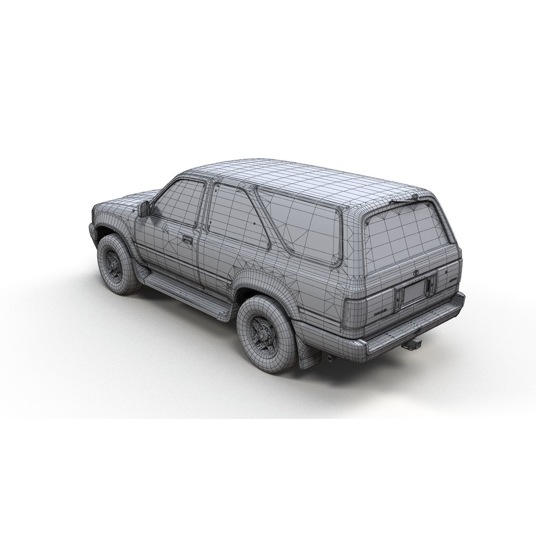 Toyota 4Runner 3D Model – Low Poly Game Ready SUV, FBX, OBJ - View 14