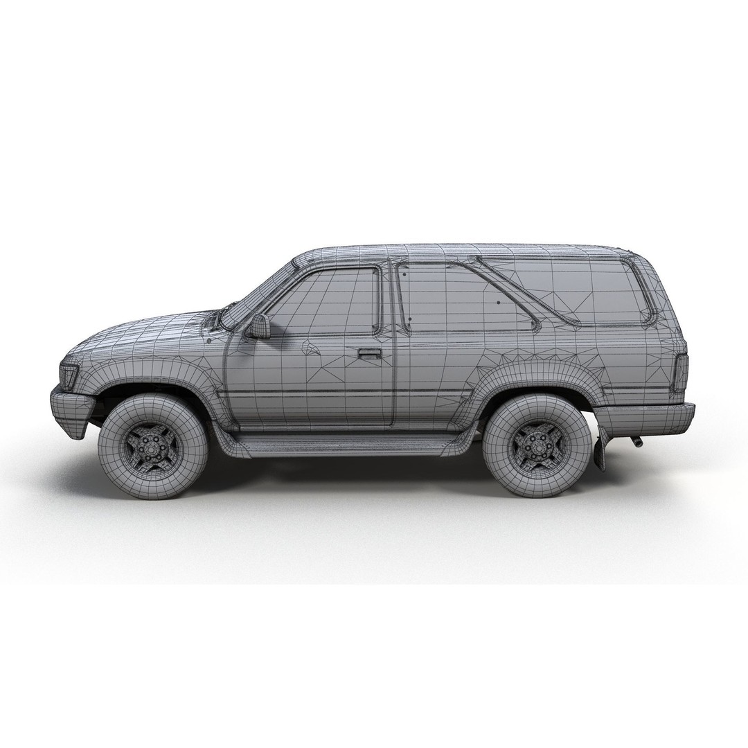 Toyota 4Runner 3D Model – Low Poly Game Ready SUV, FBX, OBJ - View 15