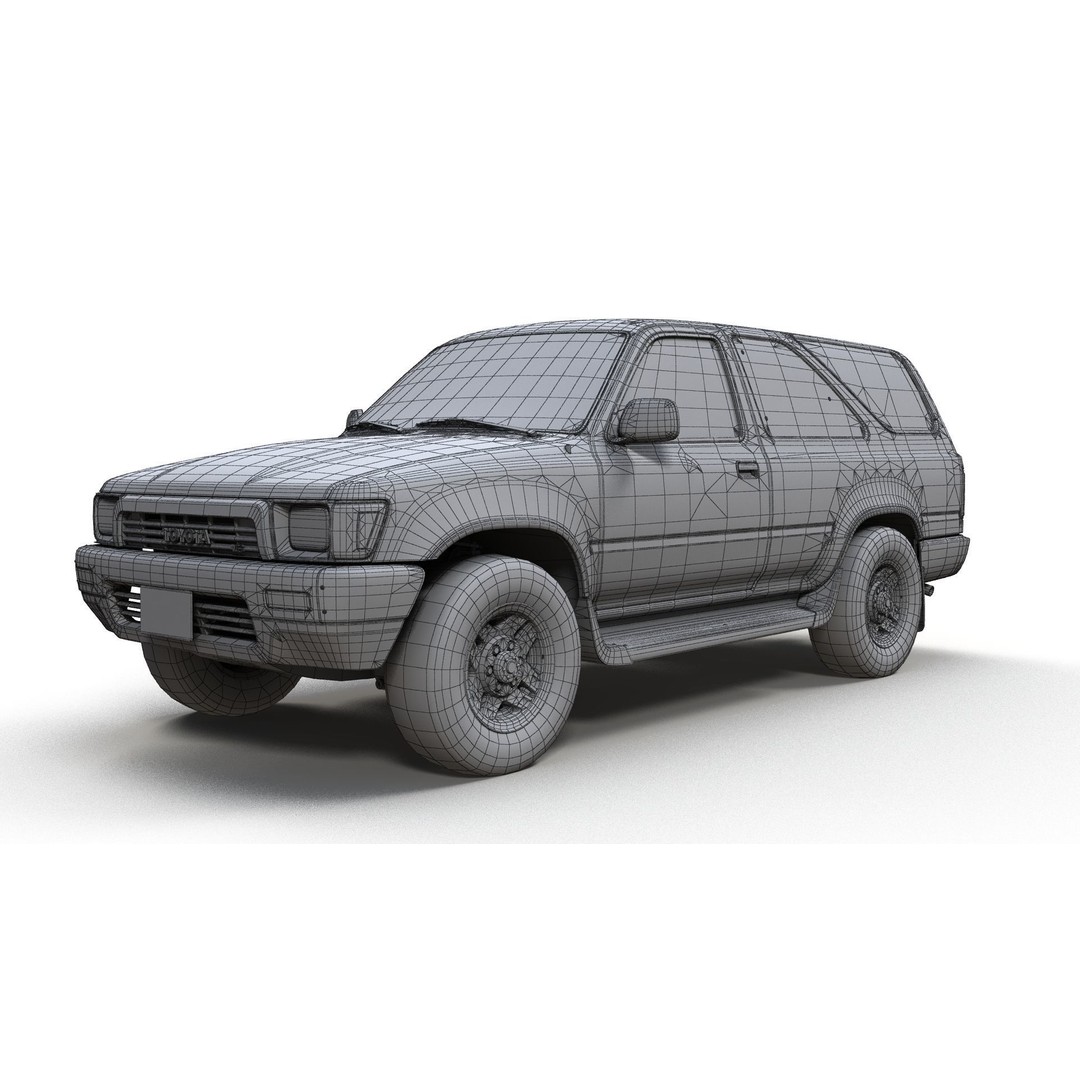 Toyota 4Runner 3D Model – Low Poly Game Ready SUV, FBX, OBJ - View 18