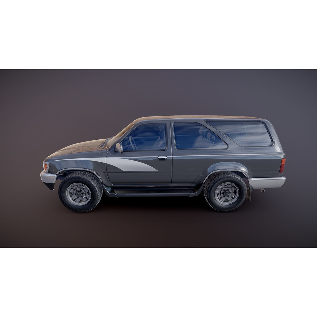 Toyota 4Runner 3D Model – Low Poly Game Ready SUV, FBX, OBJ - View 19