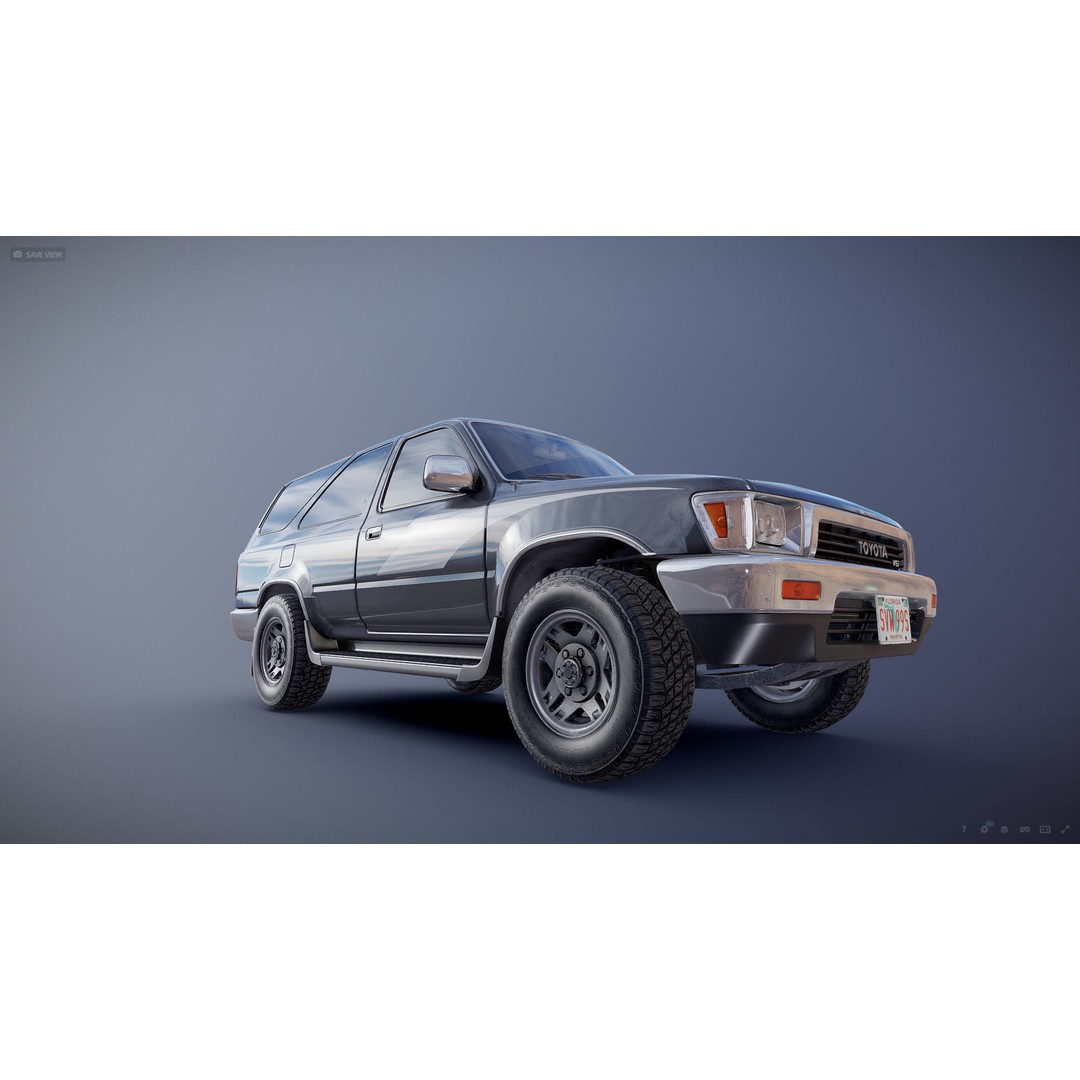 Toyota 4Runner 3D Model – Low Poly Game Ready SUV, FBX, OBJ - View 21