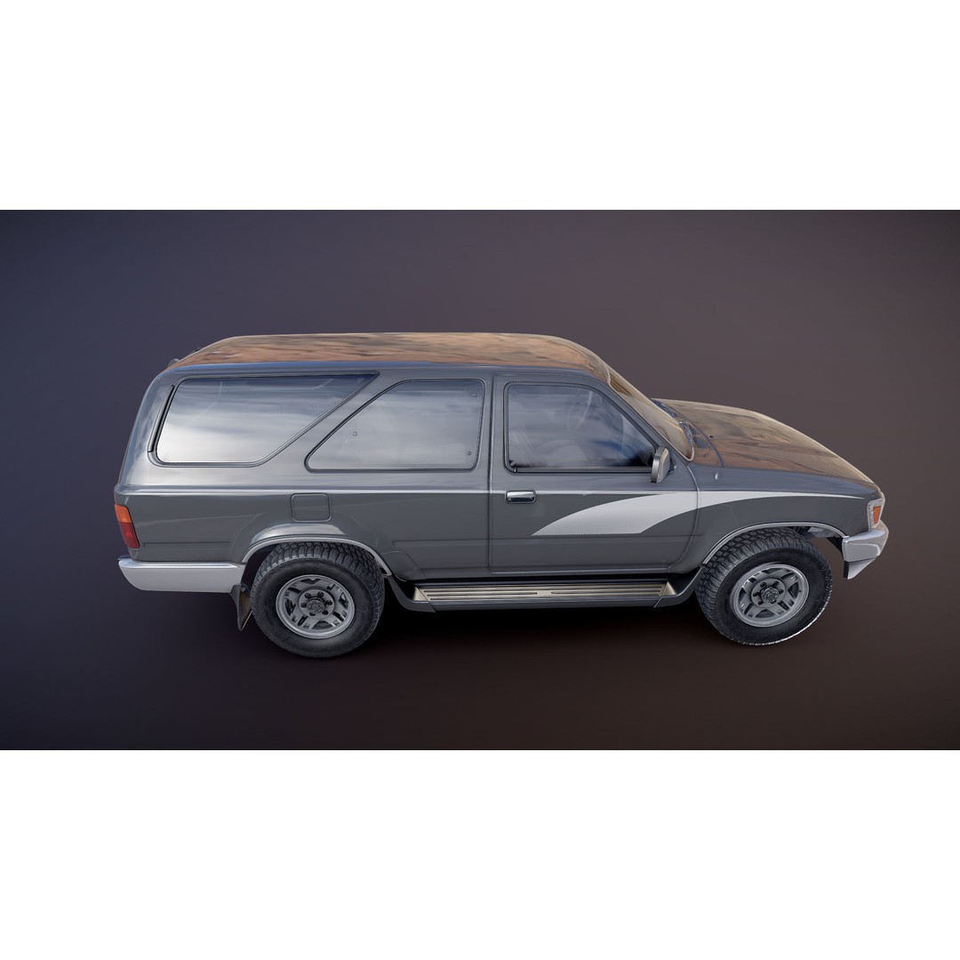 Toyota 4Runner 3D Model – Low Poly Game Ready SUV, FBX, OBJ - View 24