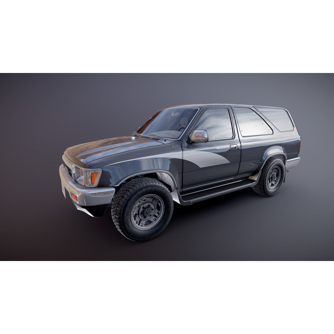 Toyota 4Runner 3D Model – Low Poly Game Ready SUV, FBX, OBJ - View 25