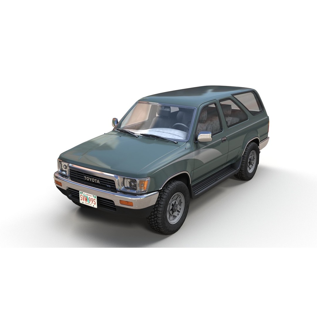 Toyota 4Runner 3D Model – Low Poly Game Ready SUV, FBX, OBJ - View 3