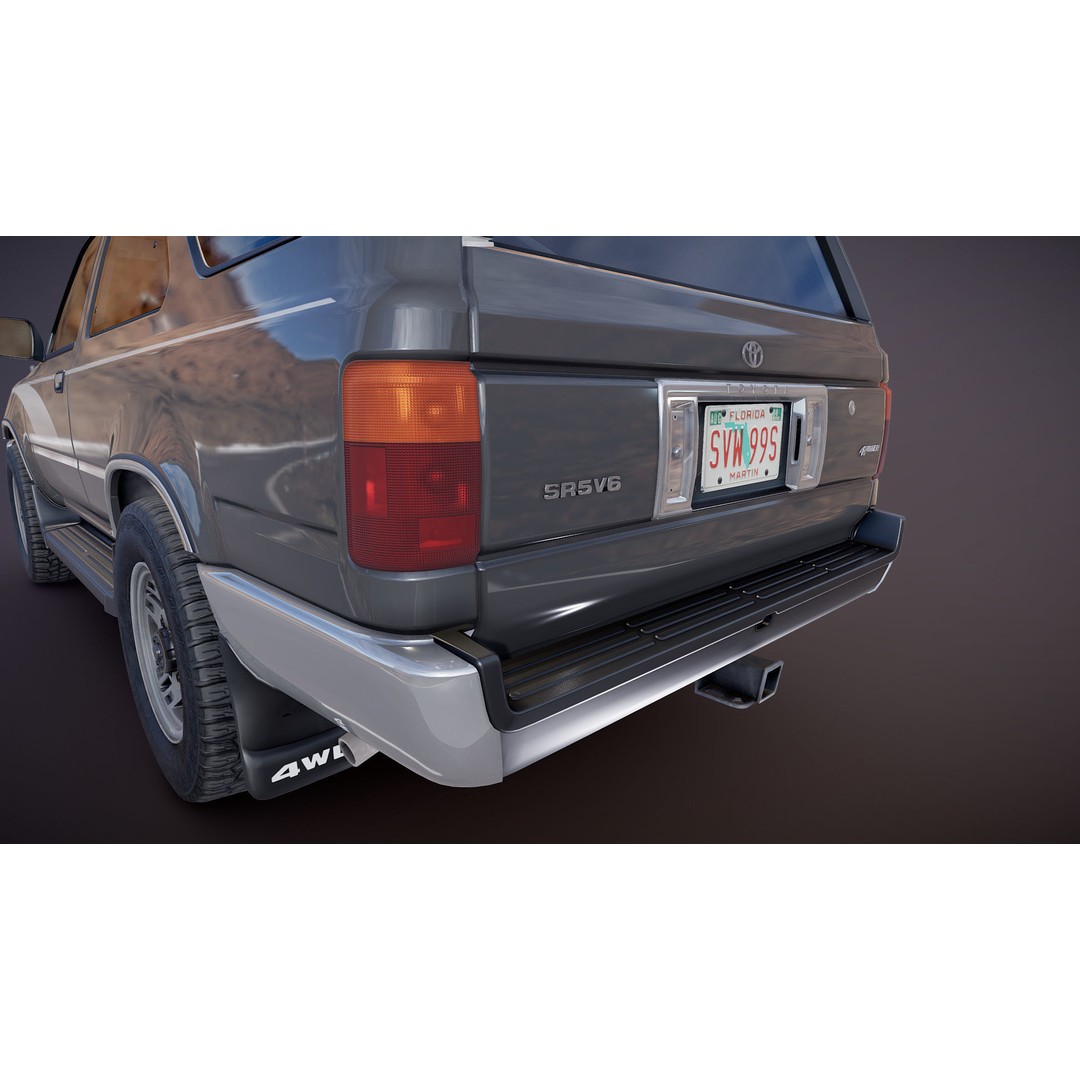 Toyota 4Runner 3D Model – Low Poly Game Ready SUV, FBX, OBJ - View 31