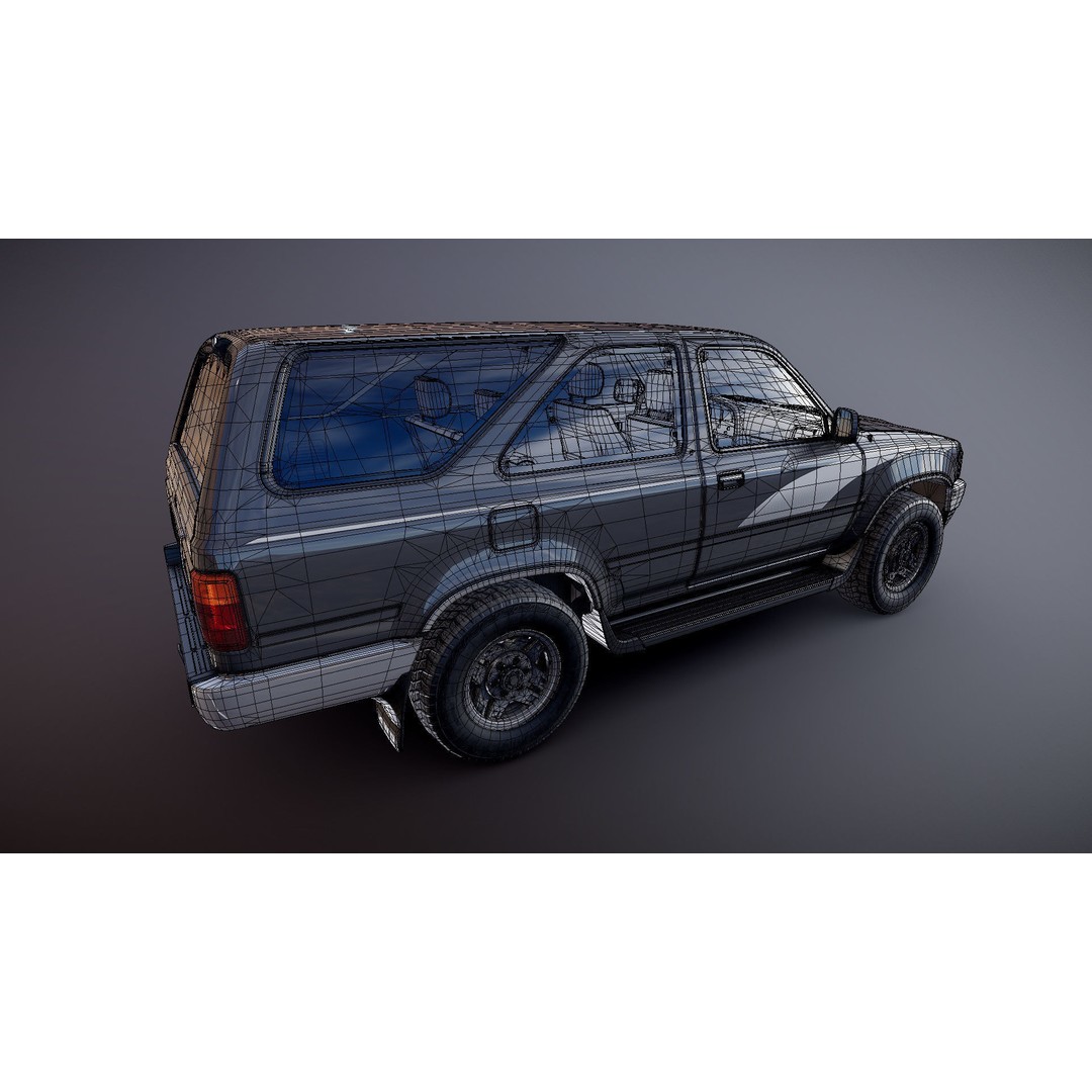 Toyota 4Runner 3D Model – Low Poly Game Ready SUV, FBX, OBJ - View 32