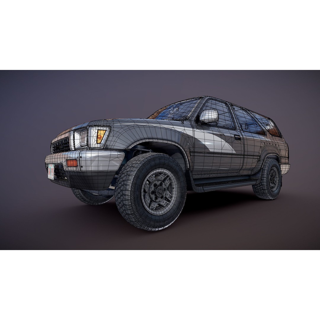 Toyota 4Runner 3D Model – Low Poly Game Ready SUV, FBX, OBJ - View 33