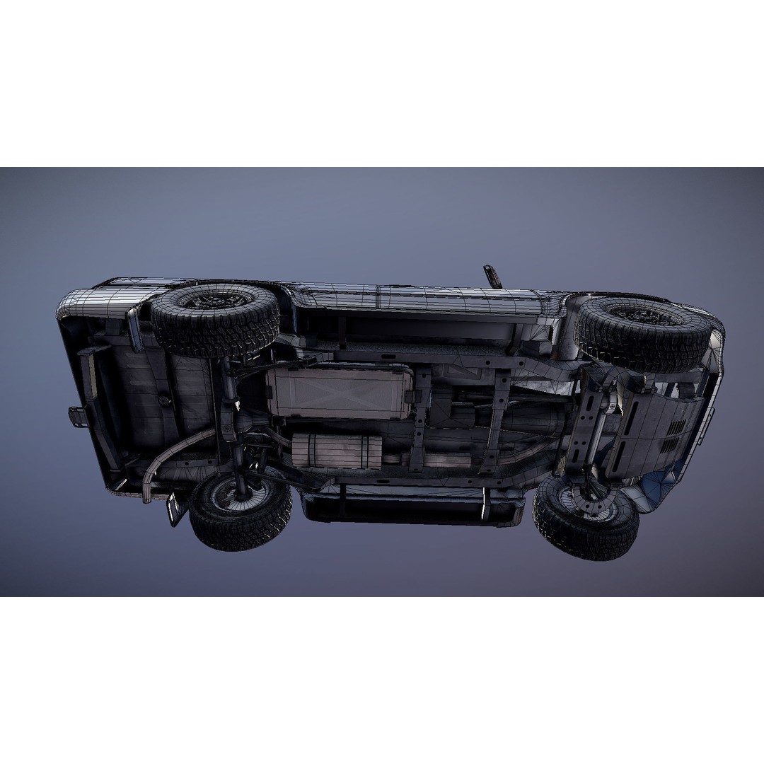 Toyota 4Runner 3D Model – Low Poly Game Ready SUV, FBX, OBJ - View 34