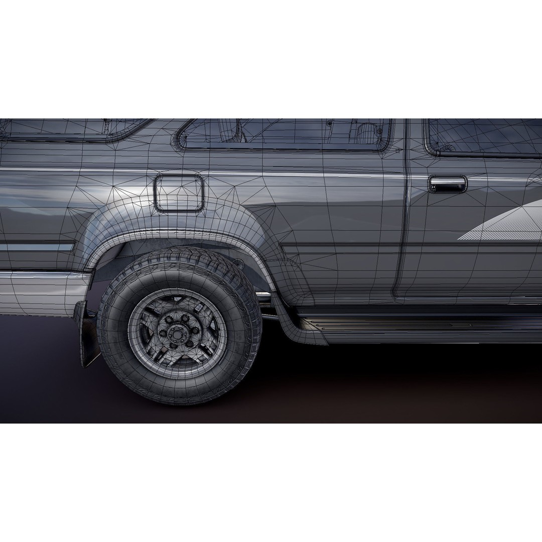 Toyota 4Runner 3D Model – Low Poly Game Ready SUV, FBX, OBJ - View 35
