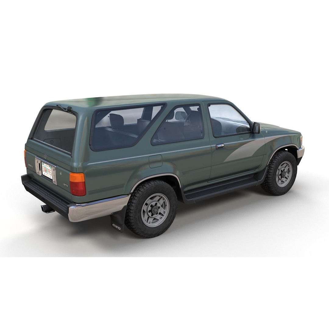 Toyota 4Runner 3D Model – Low Poly Game Ready SUV, FBX, OBJ - View 4