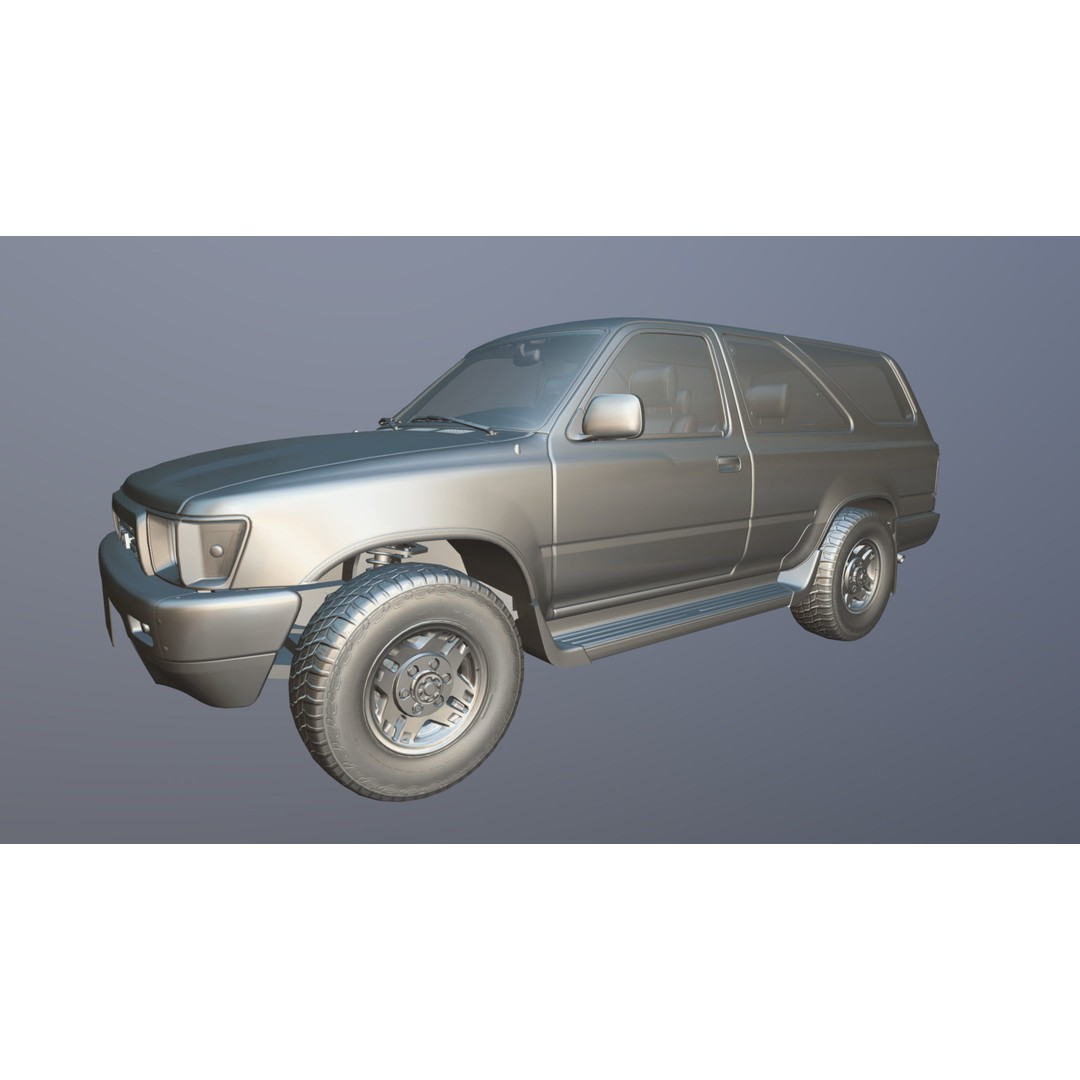 Toyota 4Runner 3D Model – Low Poly Game Ready SUV, FBX, OBJ - View 42