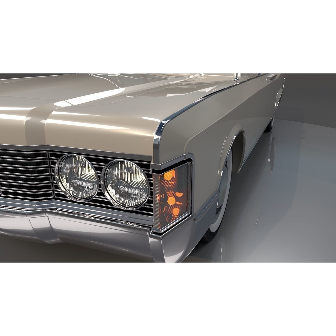 Continental Car 3D Model – High Poly Antique Vehicle, FBX, OBJ - View 10