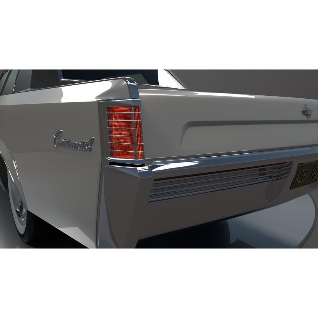 Continental Car 3D Model – High Poly Antique Vehicle, FBX, OBJ - View 11