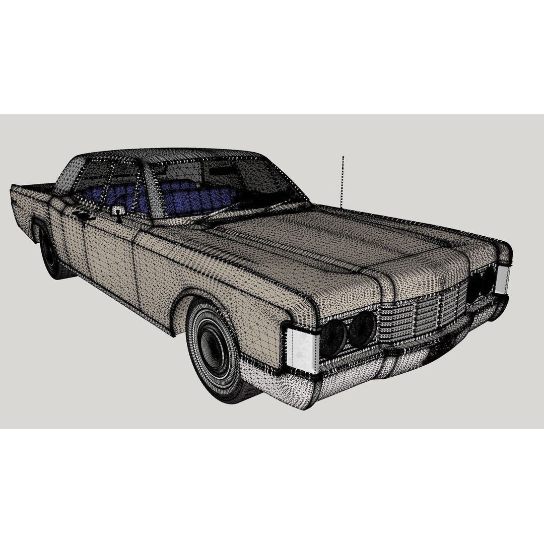 Continental Car 3D Model – High Poly Antique Vehicle, FBX, OBJ - View 18