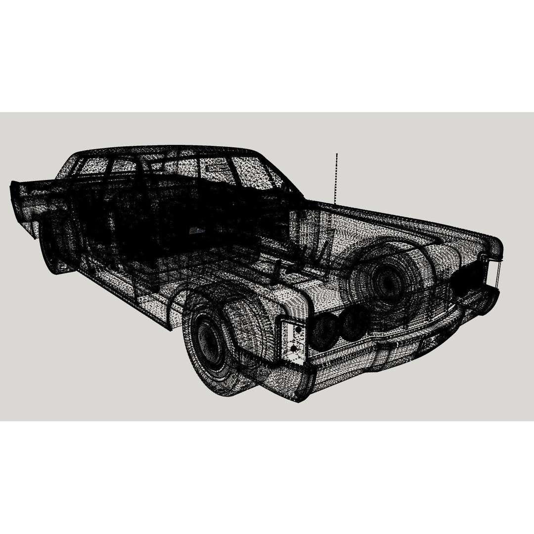 Continental Car 3D Model – High Poly Antique Vehicle, FBX, OBJ - View 19