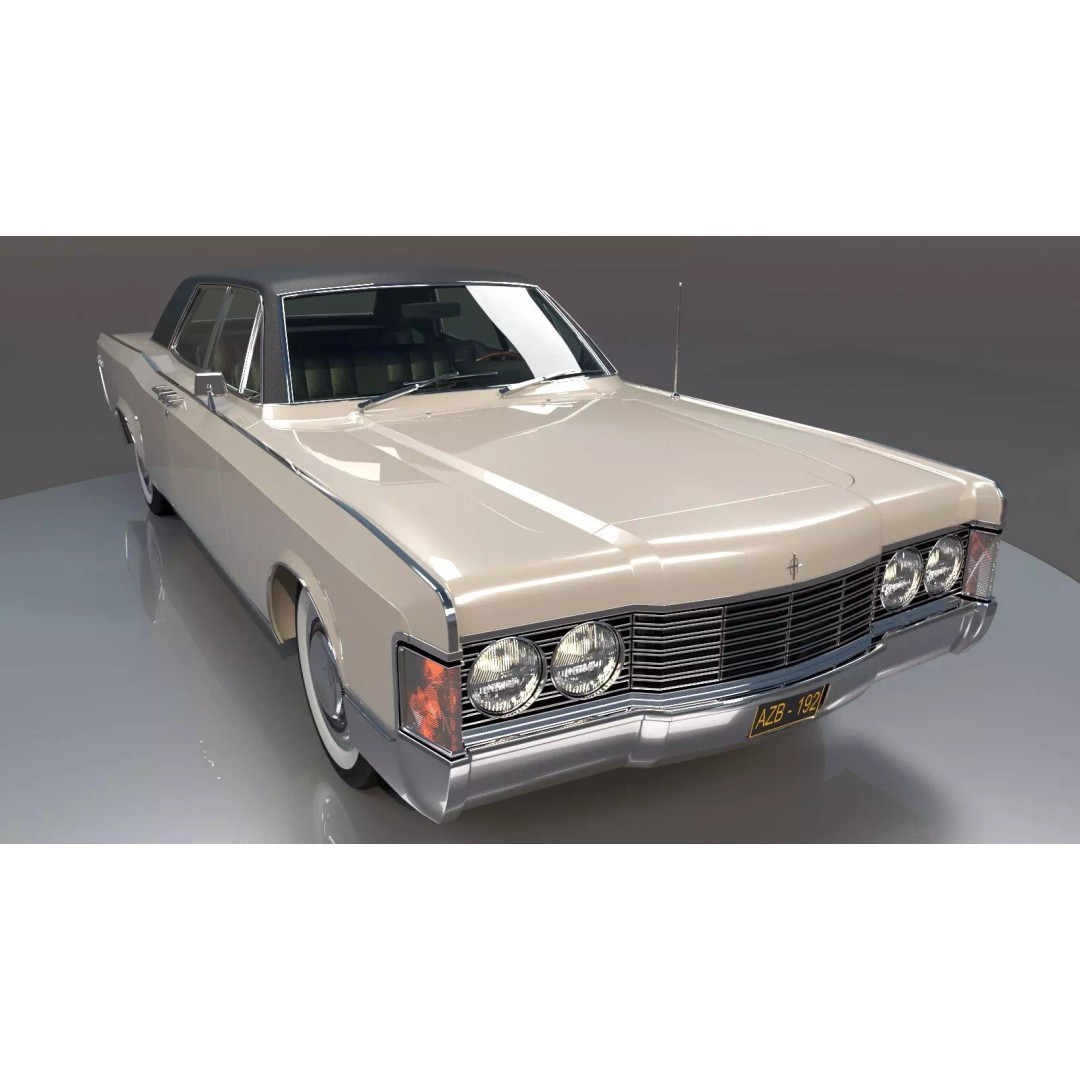 Continental Car 3D Model – High Poly Antique Vehicle, FBX, OBJ - View 2
