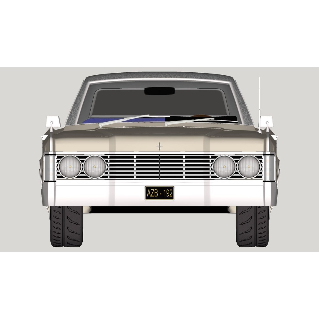 Continental Car 3D Model – High Poly Antique Vehicle, FBX, OBJ - View 23