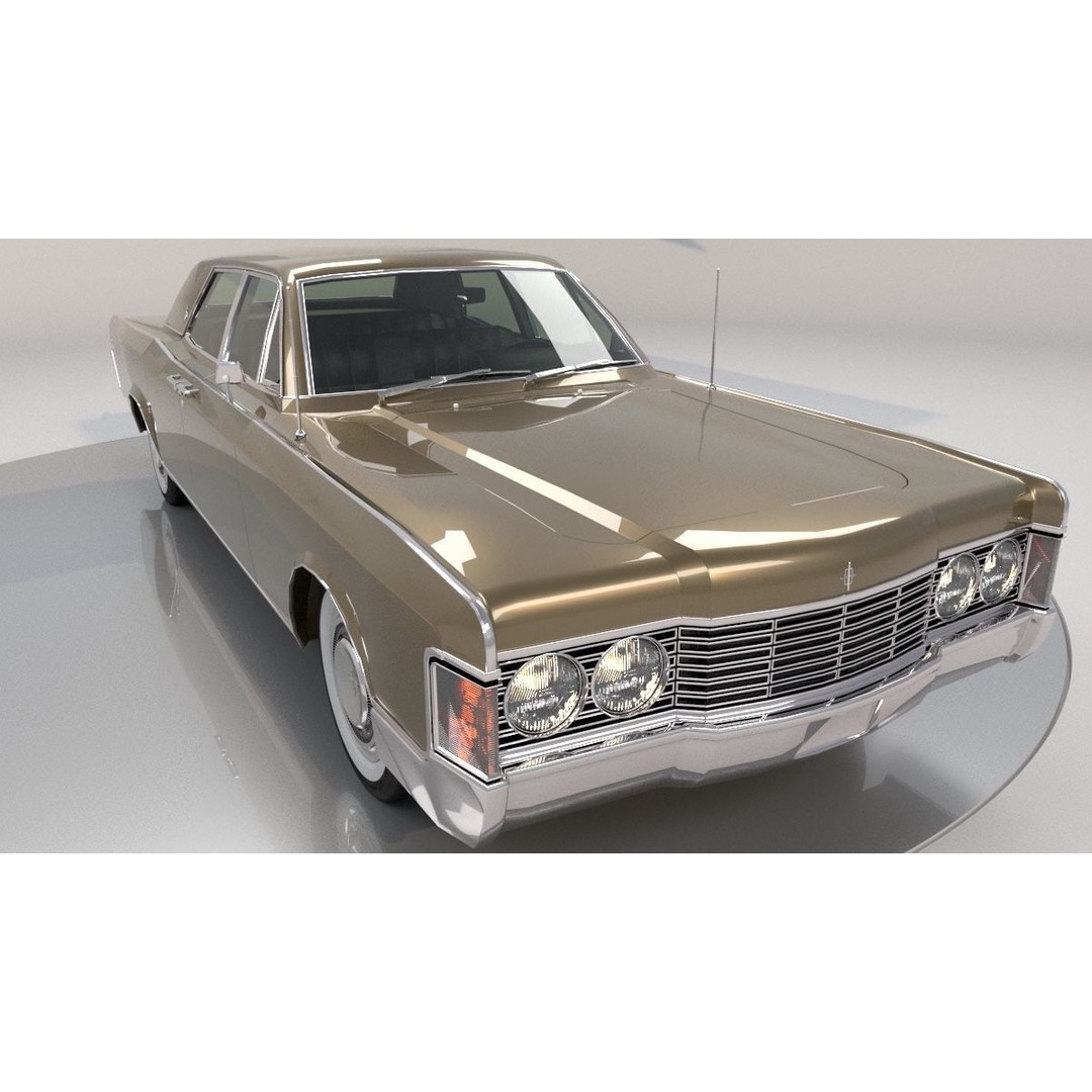 Continental Car 3D Model – High Poly Antique Vehicle, FBX, OBJ - View 27