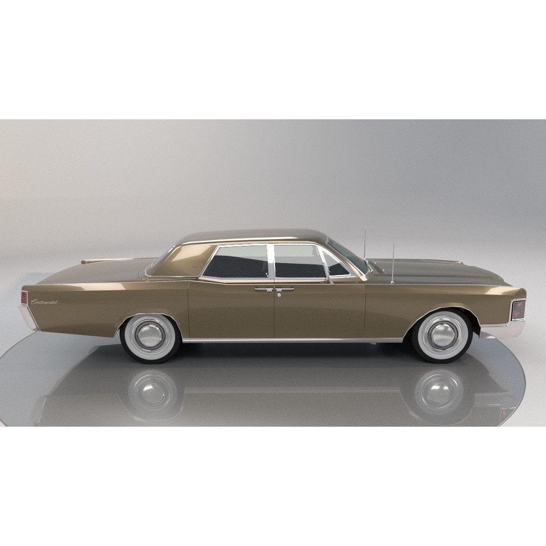 Continental Car 3D Model – High Poly Antique Vehicle, FBX, OBJ - View 29