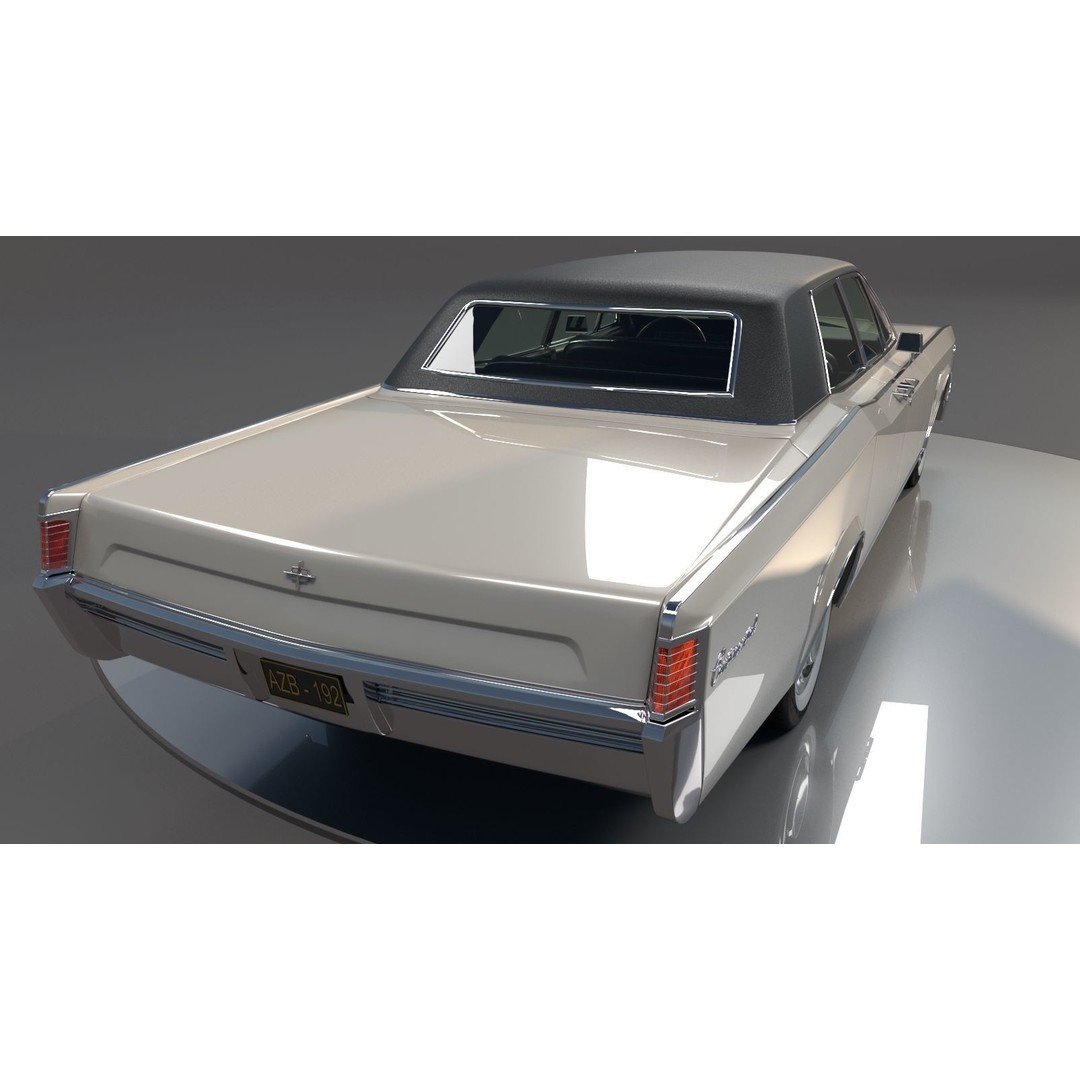Continental Car 3D Model – High Poly Antique Vehicle, FBX, OBJ - View 3