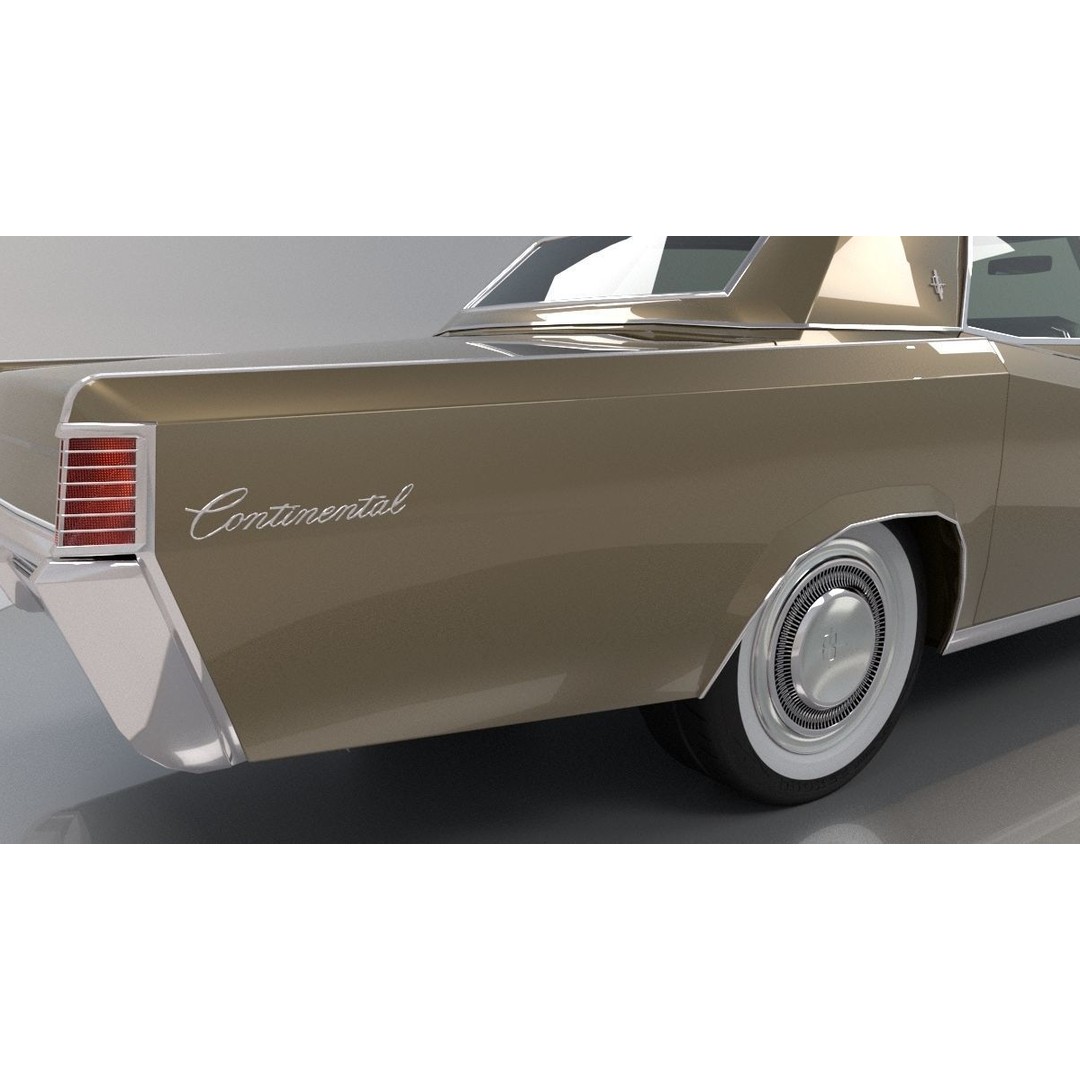 Continental Car 3D Model – High Poly Antique Vehicle, FBX, OBJ - View 32