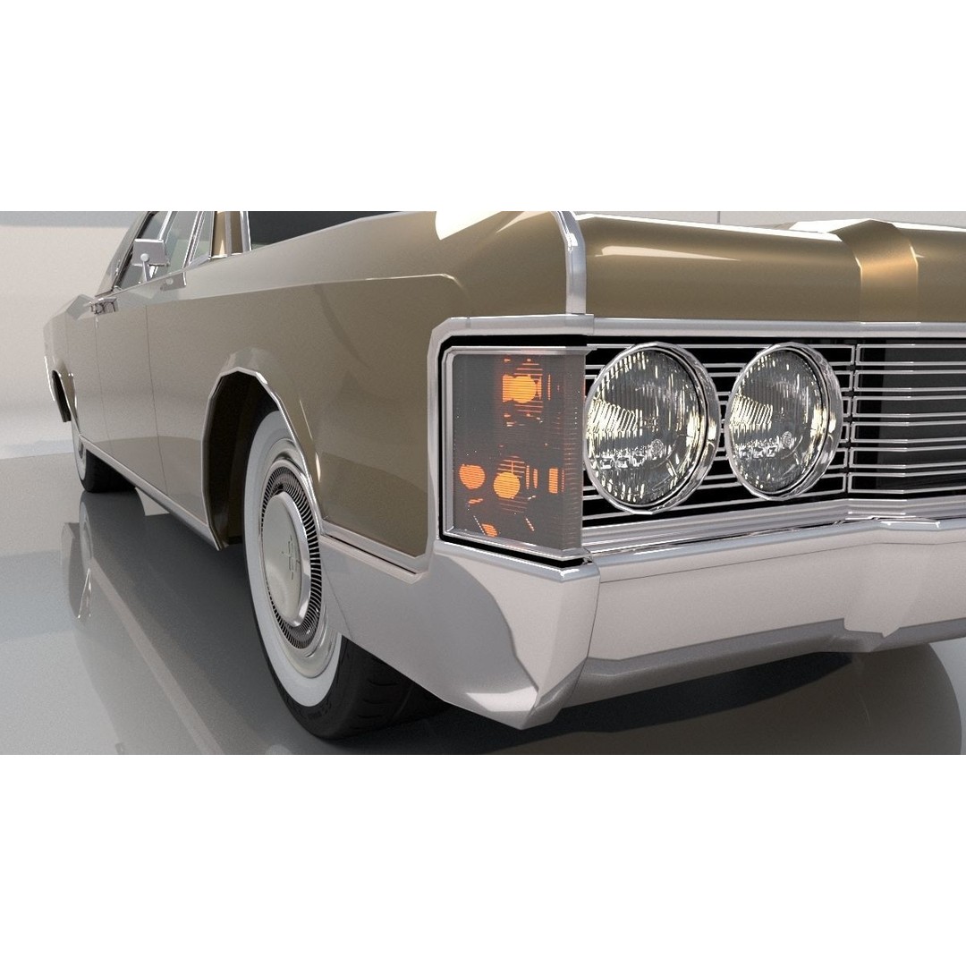 Continental Car 3D Model – High Poly Antique Vehicle, FBX, OBJ - View 33