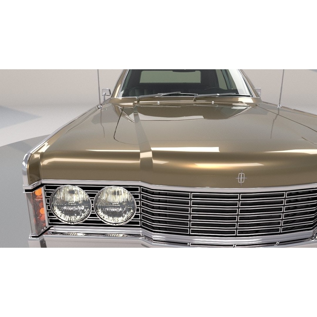 Continental Car 3D Model – High Poly Antique Vehicle, FBX, OBJ - View 34