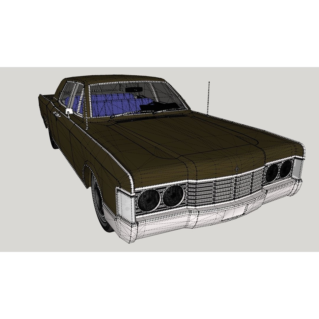 Continental Car 3D Model – High Poly Antique Vehicle, FBX, OBJ - View 37