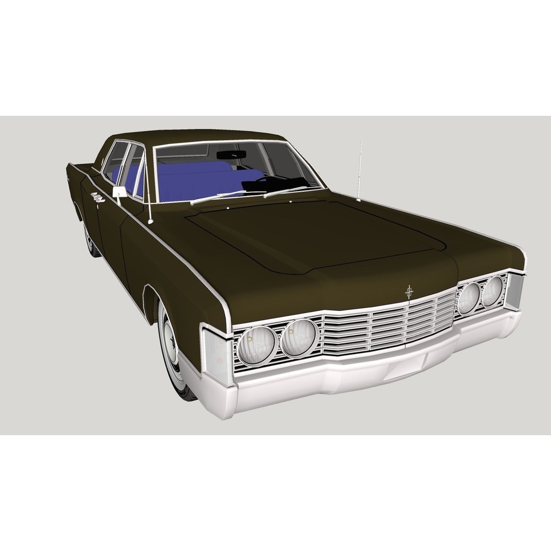 Continental Car 3D Model – High Poly Antique Vehicle, FBX, OBJ - View 38