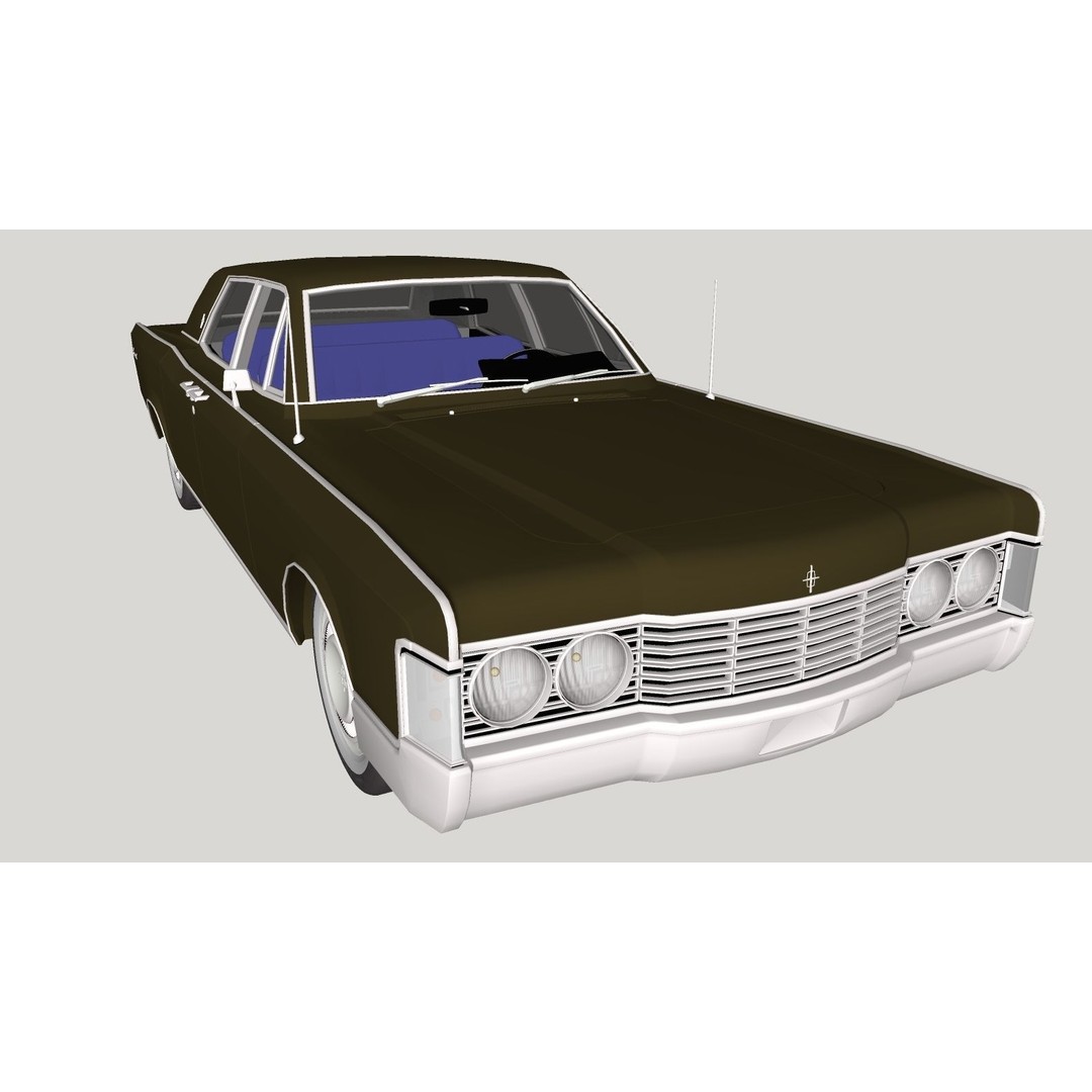 Continental Car 3D Model – High Poly Antique Vehicle, FBX, OBJ - View 39