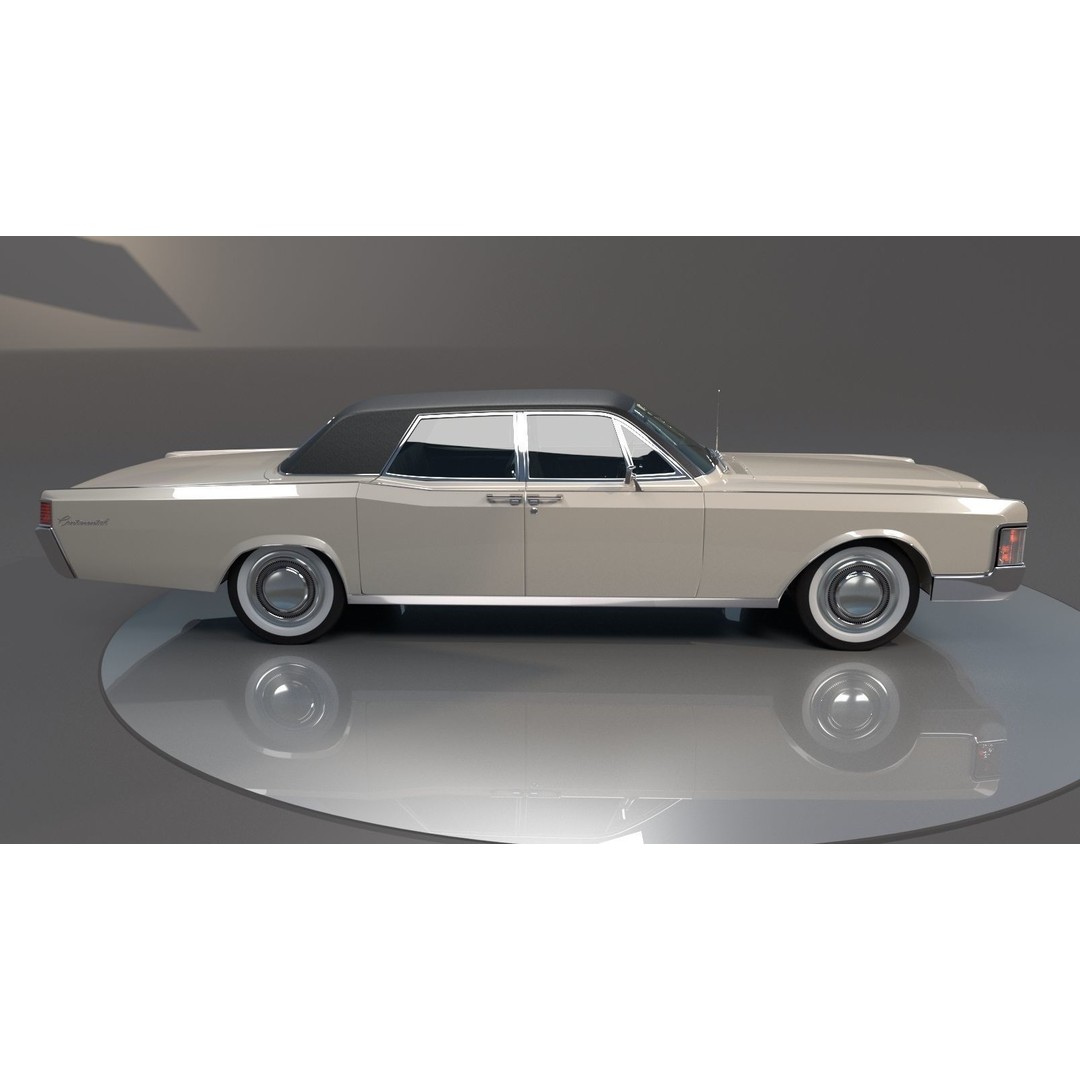 Continental Car 3D Model – High Poly Antique Vehicle, FBX, OBJ - View 4