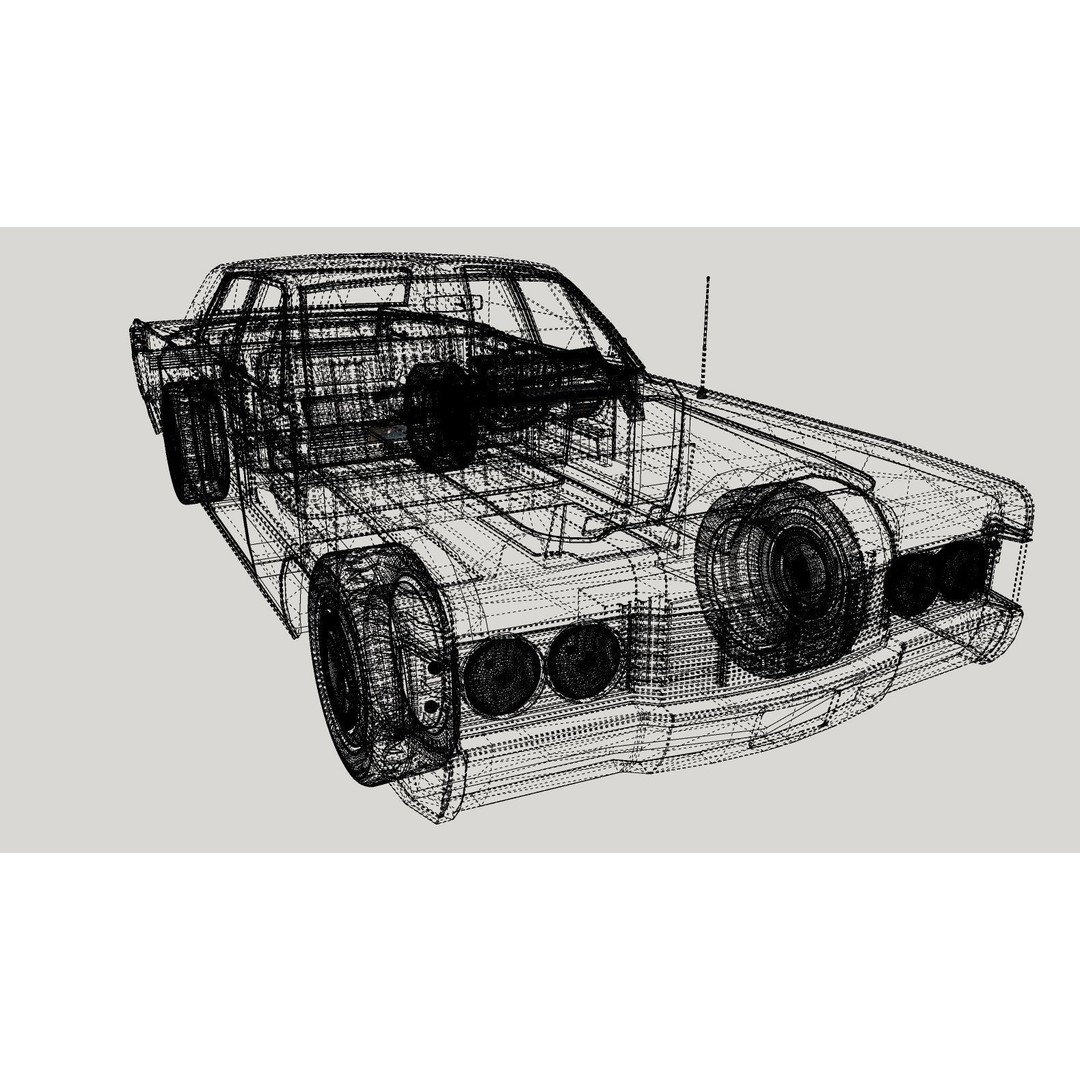Continental Car 3D Model – High Poly Antique Vehicle, FBX, OBJ - View 42