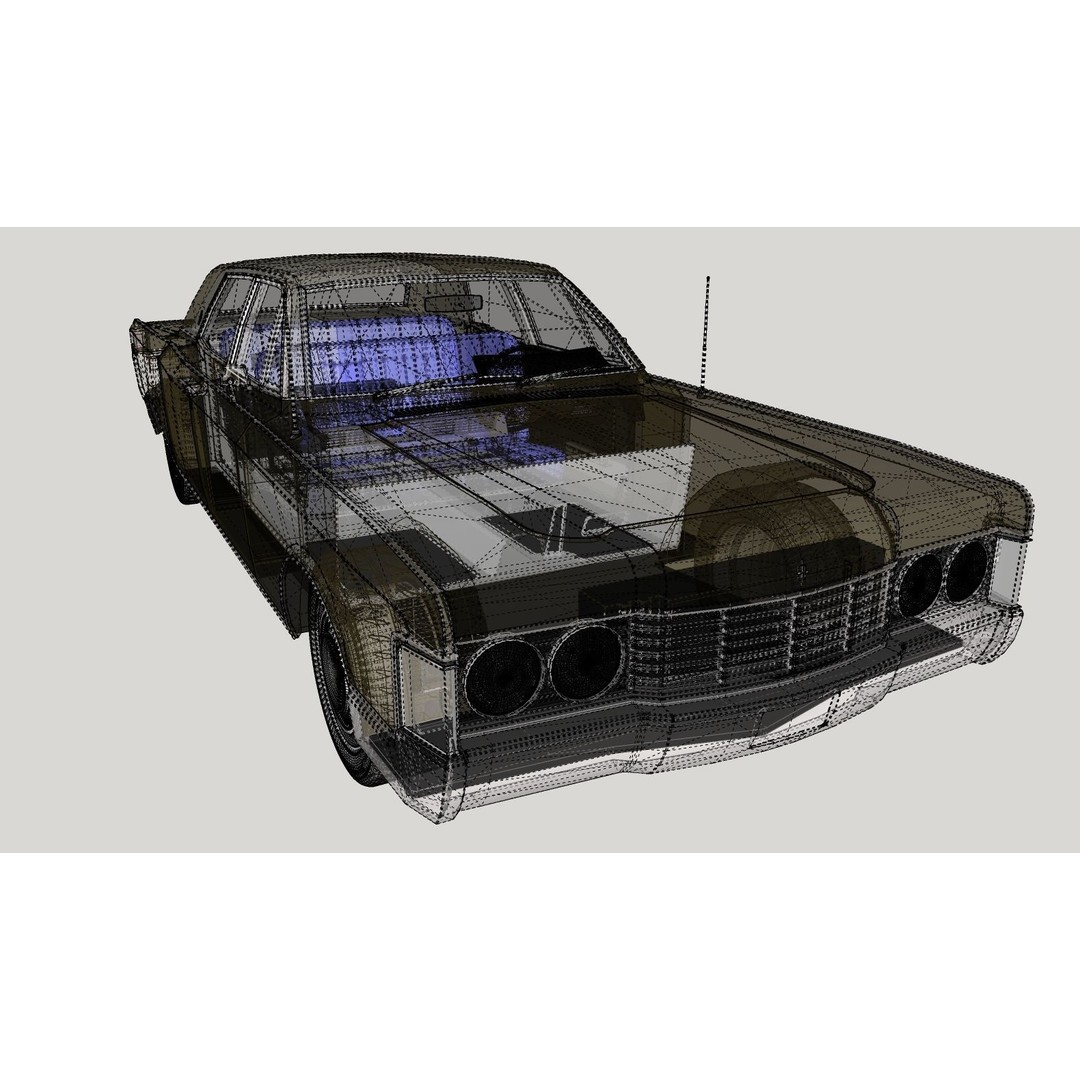 Continental Car 3D Model – High Poly Antique Vehicle, FBX, OBJ - View 43