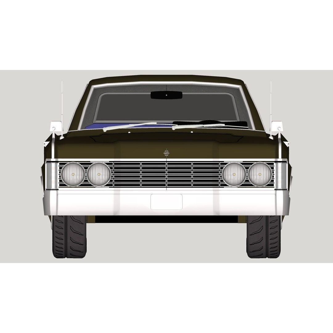 Continental Car 3D Model – High Poly Antique Vehicle, FBX, OBJ - View 44