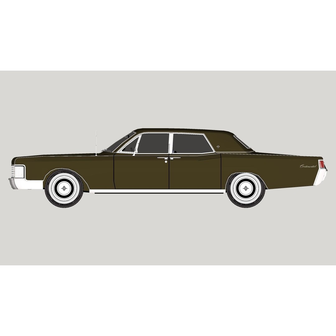 Continental Car 3D Model – High Poly Antique Vehicle, FBX, OBJ - View 46