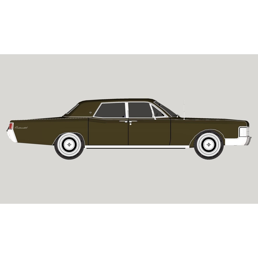Continental Car 3D Model – High Poly Antique Vehicle, FBX, OBJ - View 47