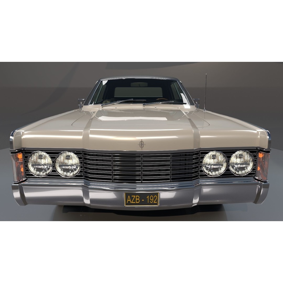 Continental Car 3D Model – High Poly Antique Vehicle, FBX, OBJ - View 6