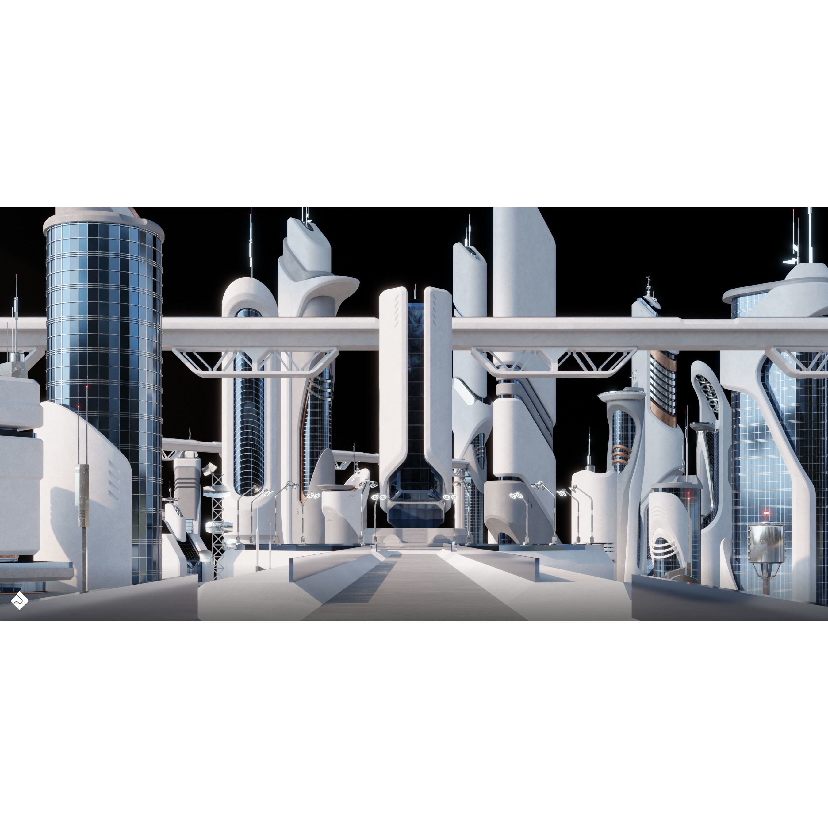 Future City - Game-Ready 3D Model