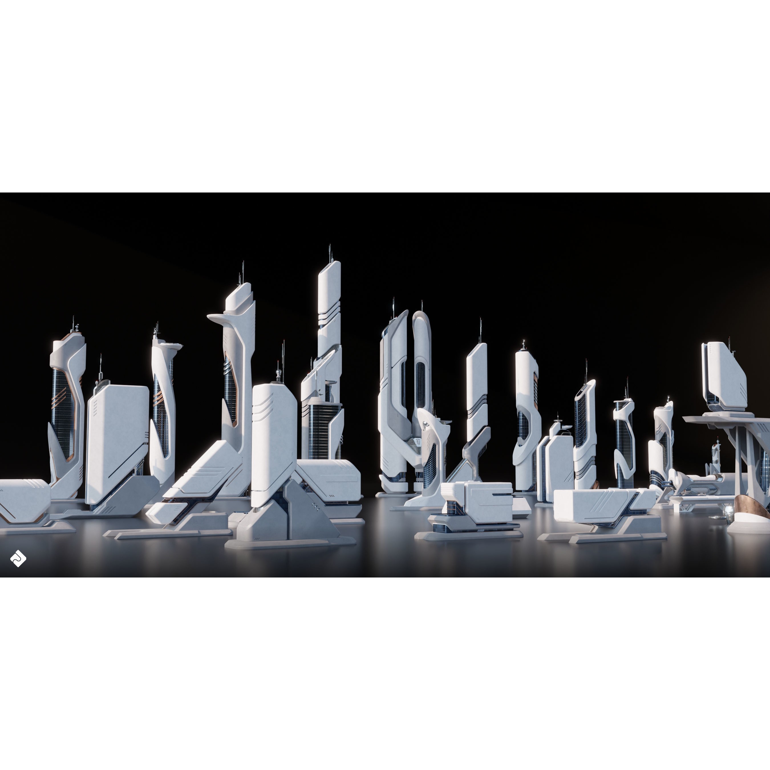 Future City - Game-Ready 3D Model - View 10