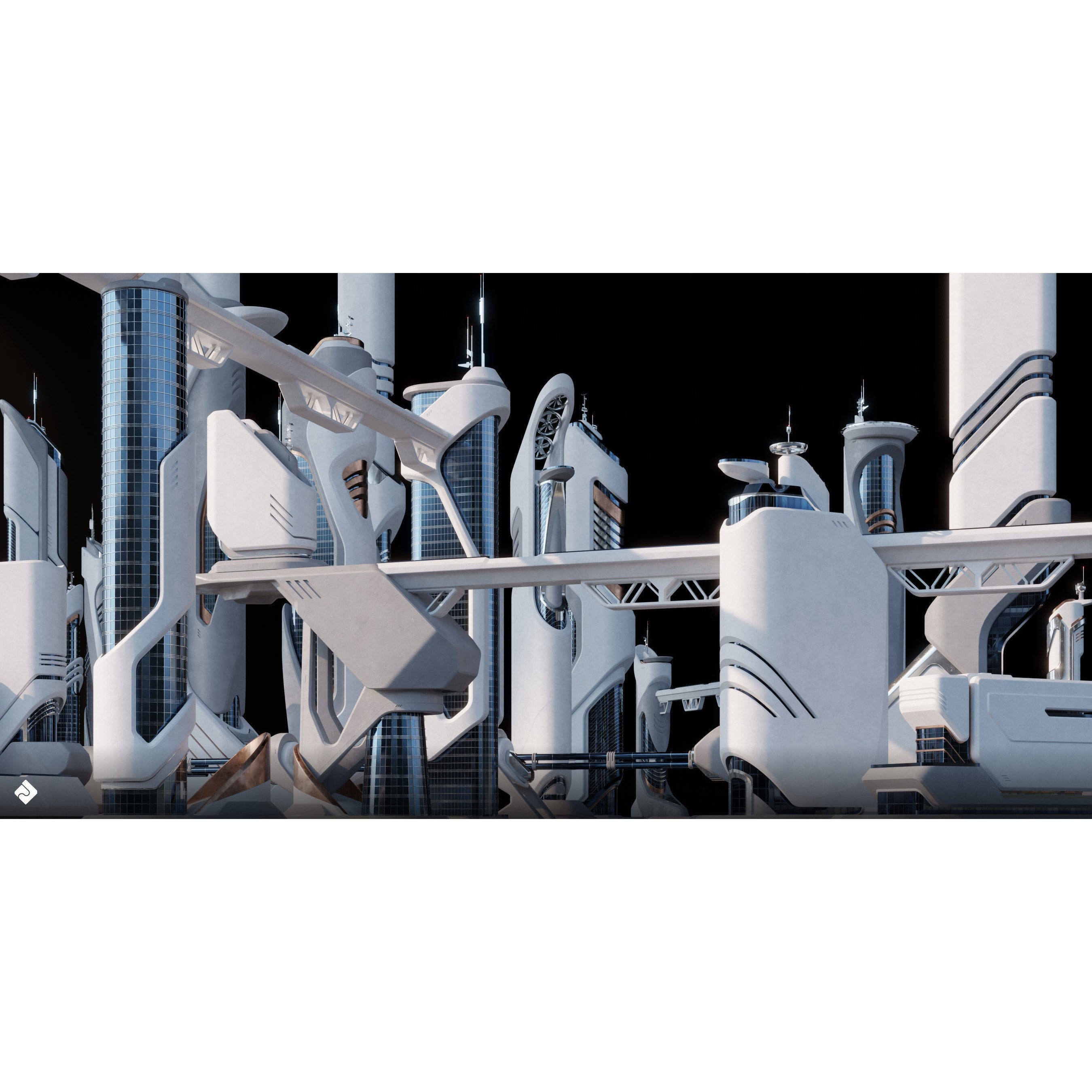 Future City - Game-Ready 3D Model - View 13