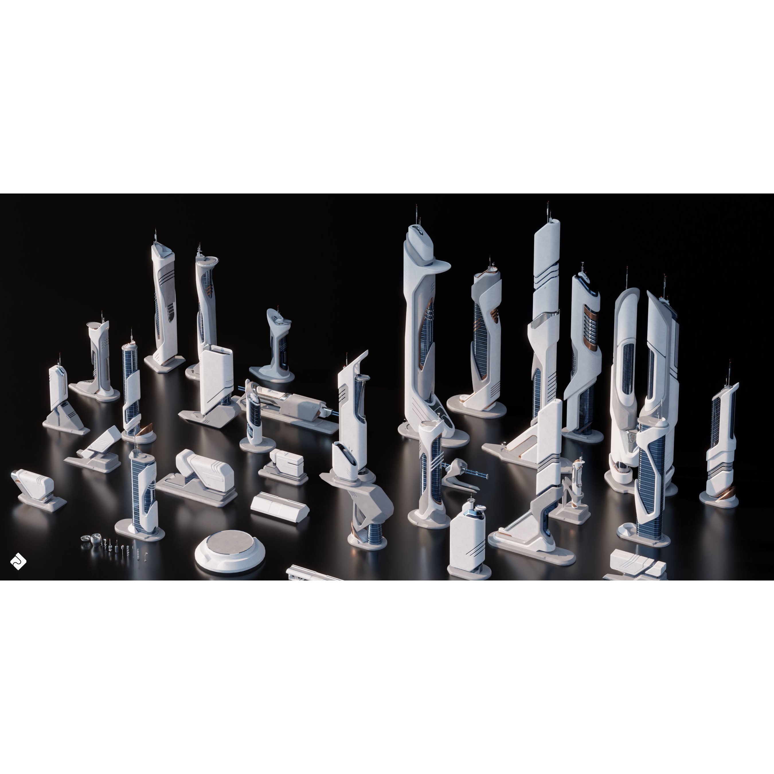 Future City - Game-Ready 3D Model - View 14